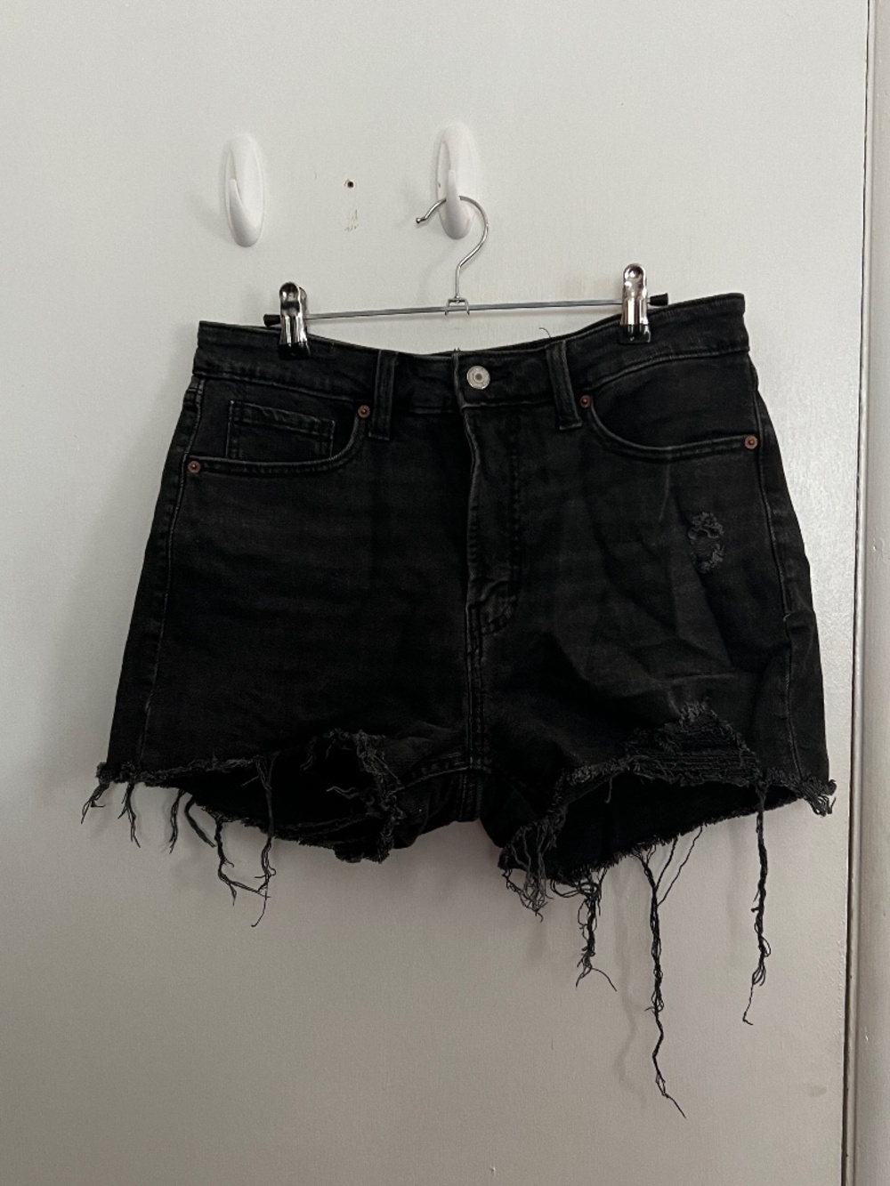 Black Distressed Denim Old Navy Shorts
